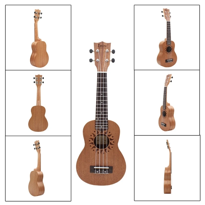 

Укулеле с цветным пузырьковым узором, нейлоновые струны 21 дюйм, Симпатичные 4 струны, маленькая гитара, простой музыкальный инструмент