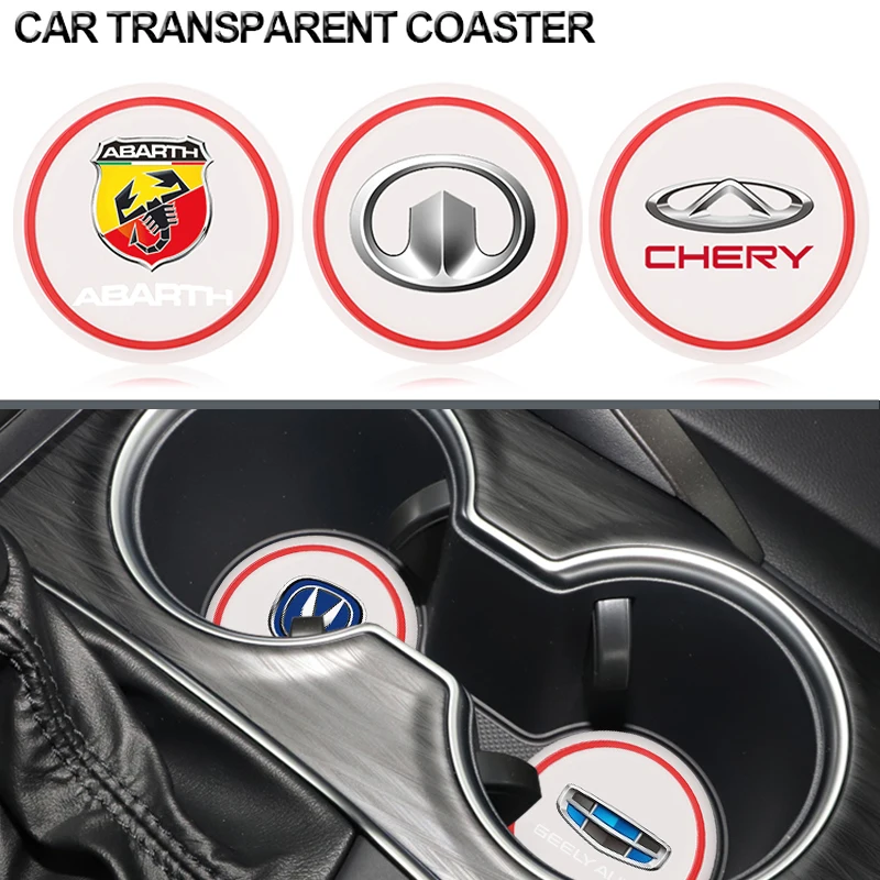 

1pcs Transparent Silicone Car Non-slip Water Coaster for Lincoln MKC MKZ MKX 2017 2018 2019 Mkc Navigator Cents Car Accessorie