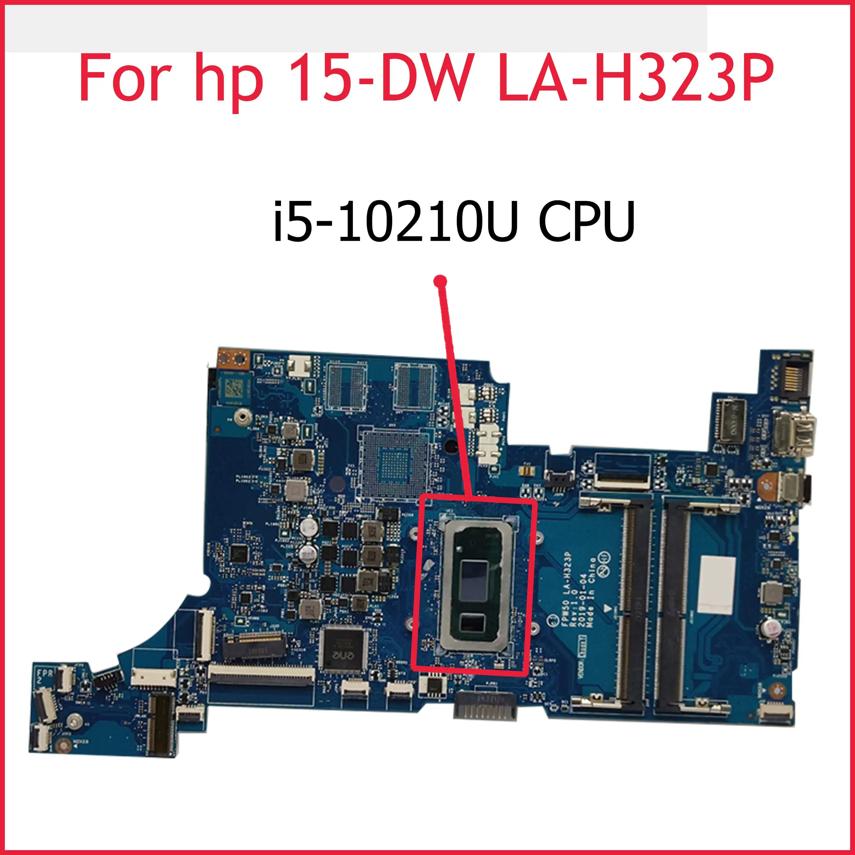 

Akmey For HP 15-DW 15S-DU 15S-DR 15T-DW Laptop Motherboard FPW50 LA-H323P With i5-10210U CPU DDR4 100% Tested OK