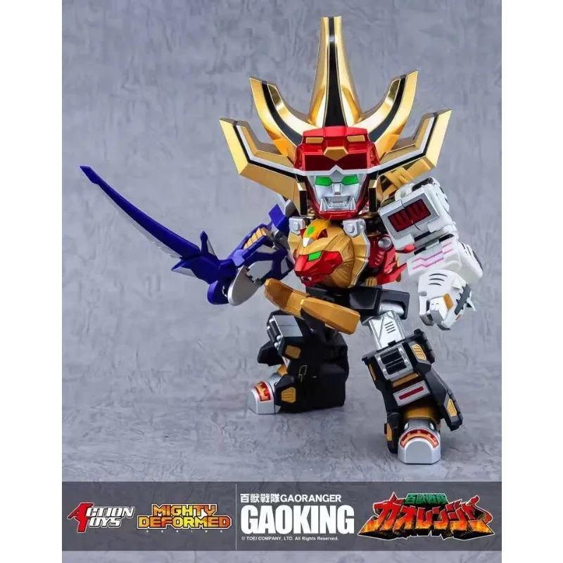 Фото В НАЛИЧИИ: Оригинальные трансформируемые игрушки ACTION TOYS ES Alloy Hyakujuu Sentai Gaoranger GaoKing 5-в-1 №2