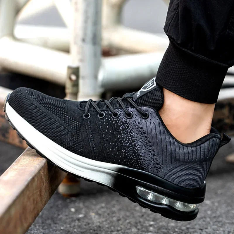 Защитные ботинки унисекс легкие рабочие кроссовки на воздушной подушке защита