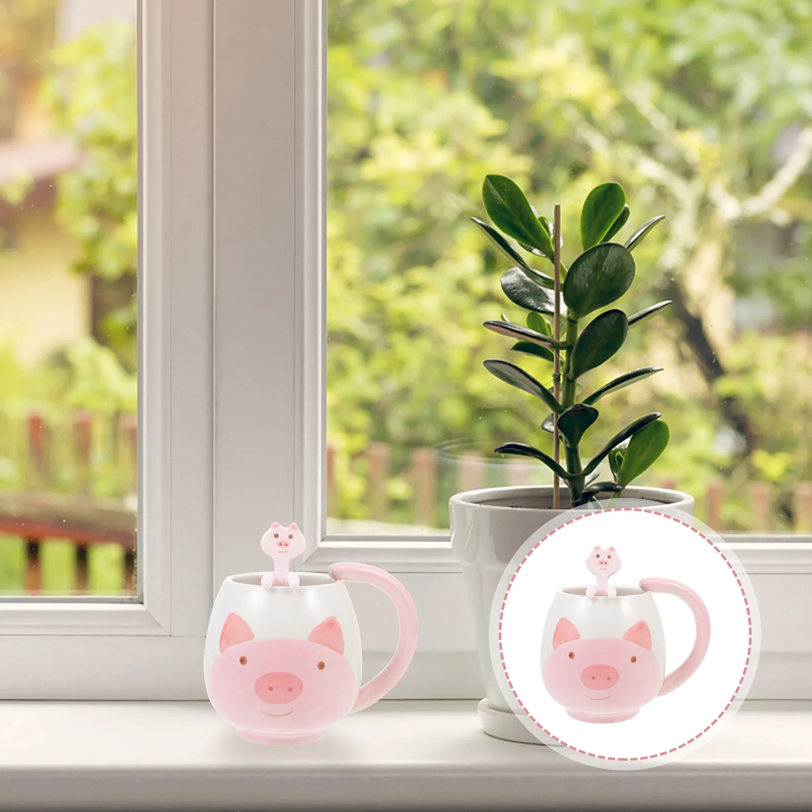 

Ceramic Coffee Mugs Mugs Ceramic Mug Cup With Lid Spoon For Tea Drinks ( )