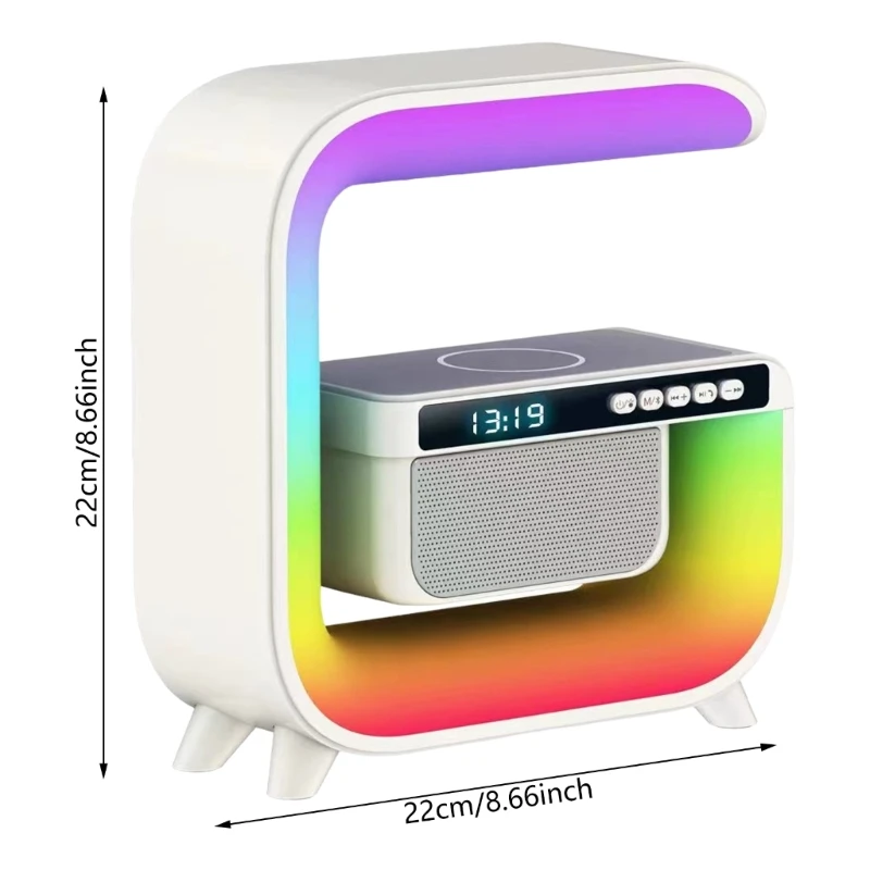 Настольная лампа прикроватная тумбочка и беспроводное зарядное устройство BT5.3