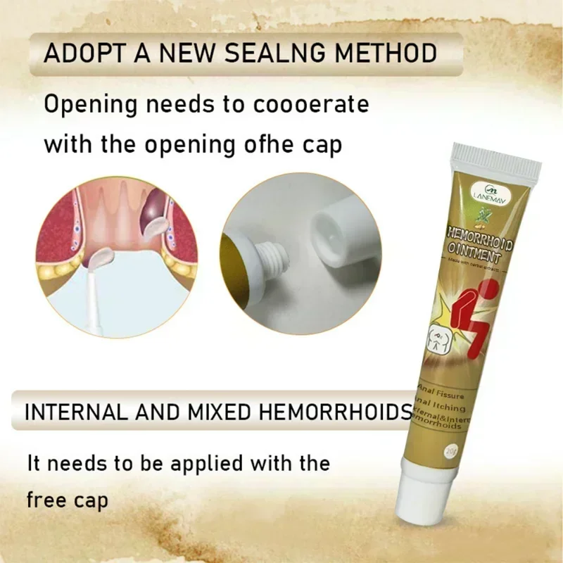 NewHemorrhoid Remover травяная мазь снимает анальный анус отек лечение кровотечения для