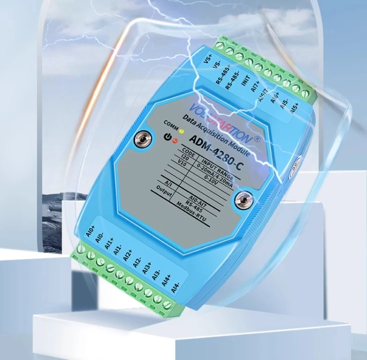 Φ 8-канальный модуль сбора аналогового сигнала 4-20 мА 0-10 В от 0-20 до 485