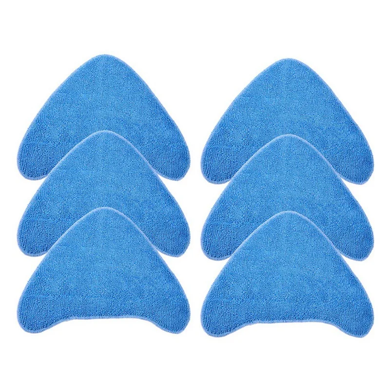 

6 Pcs Replacement Parts Mop Pad Blue Compatible For Vax S85-Cm Steam Mop Accessories Reusable Washable Mop Cloth Pads