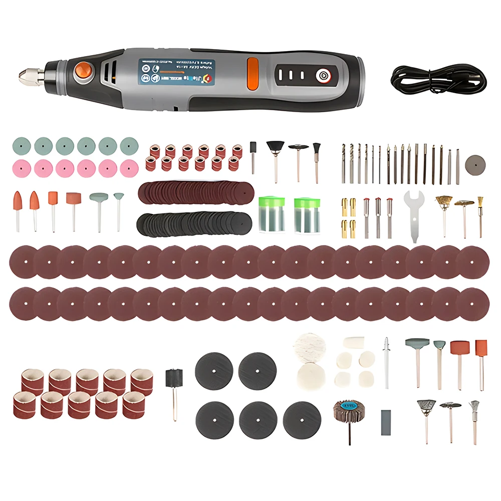 Беспроводная электрическая мини-дрель 21000 об./мин. с набором аксессуаров