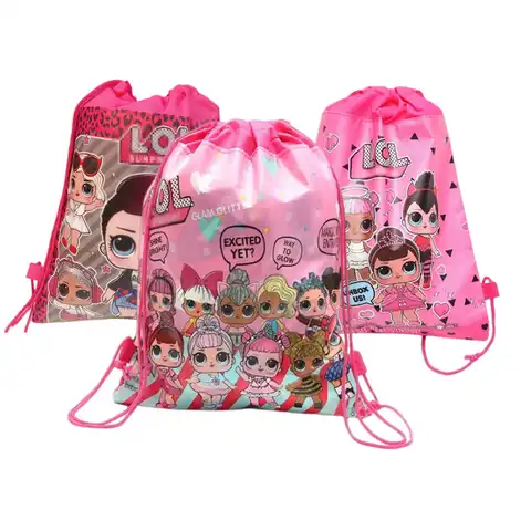 Куклы Lol Surprise, карманная сумка для хранения на шнурке для дня рождения, украшение для вечеринки маленькой девочки, подарок, детские игрушки, ...