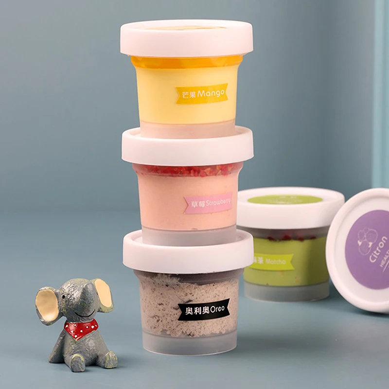 

5Pcs 100ml Plastic Pudding Cups Mousse Cake Ice Cream Cups Yogurt Dessert Cups Food Container With Lid Party Supplies