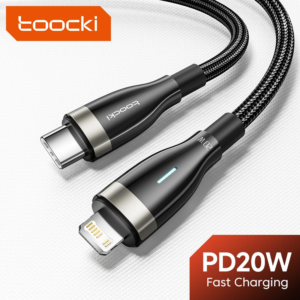 

Toocki USB Type C Lightning Cable For iphone 11 12 13 14 Pro XR XS Max ipad 20W PD Fast Charging Data Cable USB C To Lightning