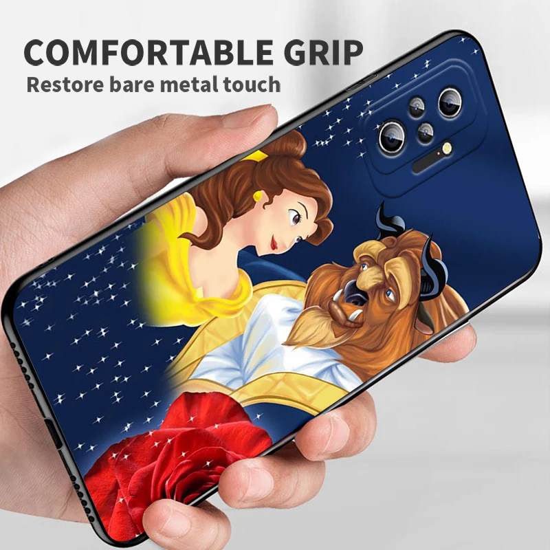 Чехол Art Beauty and the Beast для Xiaomi Redmi Note 11E 11S 11 11T 10 10S 9 9T 9S 8 8T Pro 5G 7 5 черный силиконовый