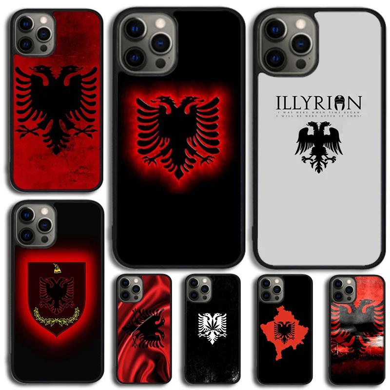 Чехол для телефона с флагом Албании для iPhone 15 14 13 12 Mini 11 Pro Max SE 2020 6S 7 8 Plus X XS Max XR, чехол, оболочка