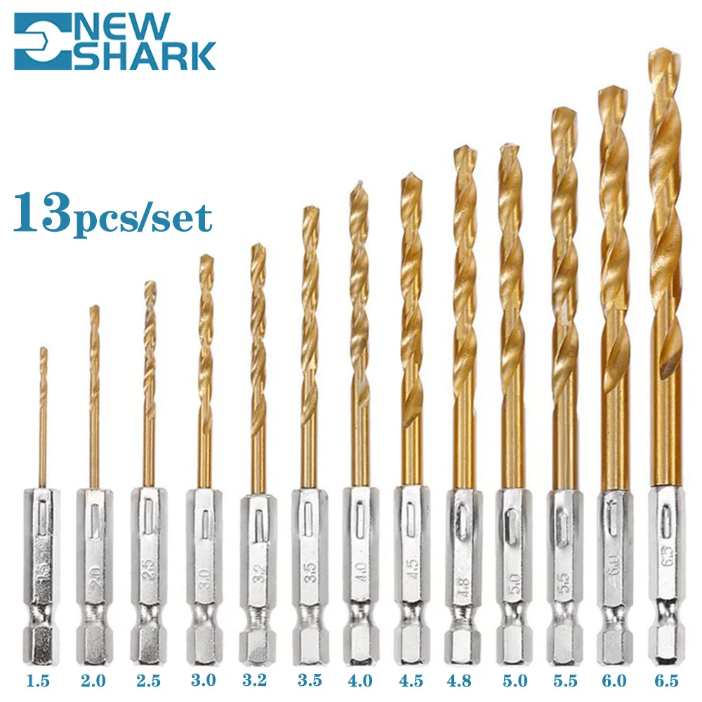 Набор спиральных сверл NIUXIANG из высокоскоростной стали 13 предметов для