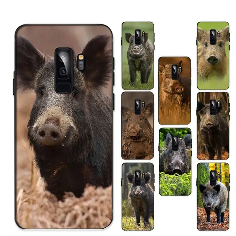 

FHNBLJ wild boar Phone Case for Samsung S20 lite S21 S10 S9 plus for Redmi Note8 9pro for Huawei Y6 cover