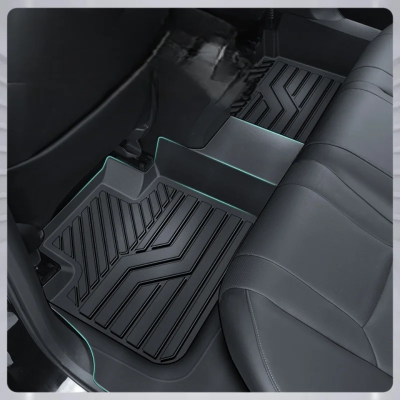 Фото Для BYD Dolphin 2024 2025: Комплект 3D-ковриков TPE для салона и багажника, без запаха, водонепроницаемые, черные, левая сторона, резиновые №5