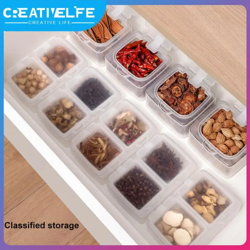 

With Lid Spices Sub-package Food Storage Box Plastic Storage Container For Kitchen Grain Dried Fruit Snacks Single/double Split