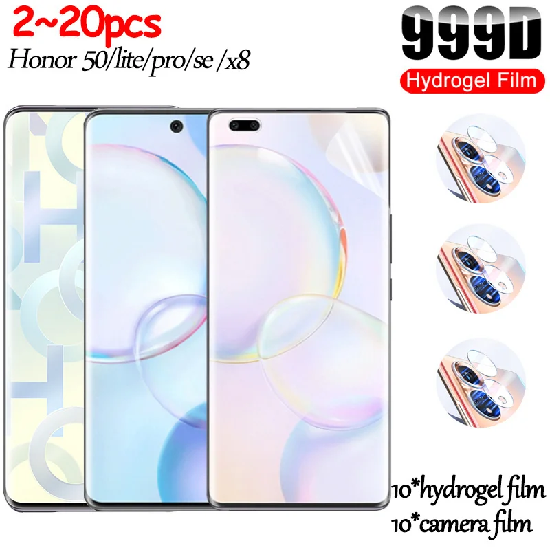 

film hydrogel for honor 50 pro x8 2022 soft screen protector for honor50 lite camera lens film/ not tempered glass xonor 50 se gel hydroalcolique