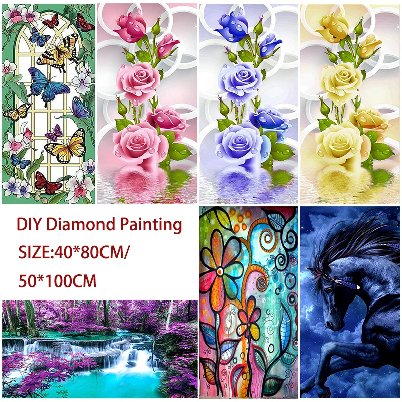 

5D DIY Diamond Painting Flowers Batterfly Cross Stitch Kit Full Drill Embroidery Mosaic landscape Picture For Home Gift Decor