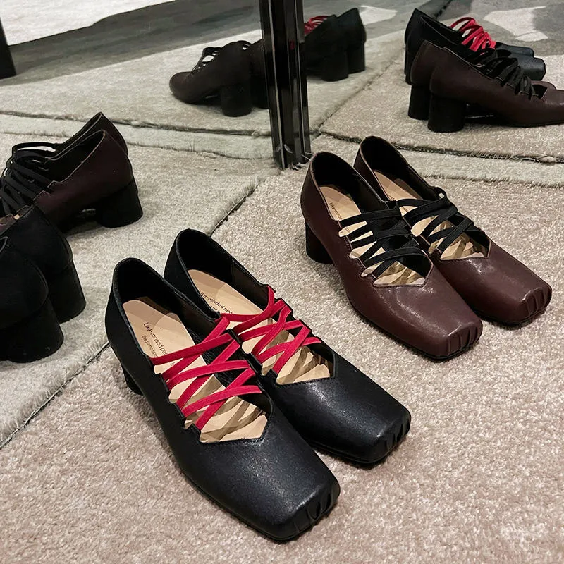 MKKHOU модные туфли-лодочки новые туфли высокого качества из натуральной кожи