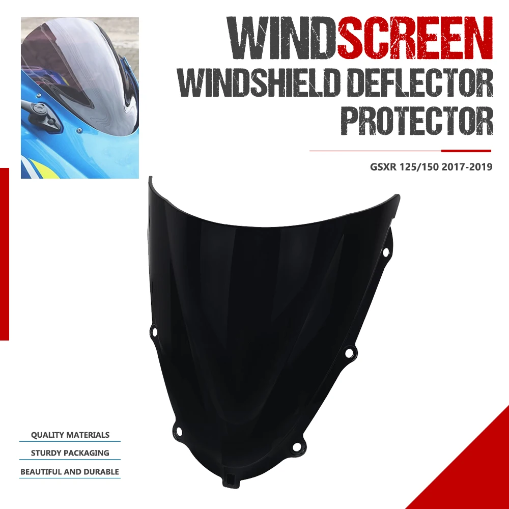 

Motorcycle Windshield Windscreen Wind Screen Shield Deflector Protector Cover FOR SUZUKI GSXR GSX-R 125 GSX-R 150 2017 2018 2019