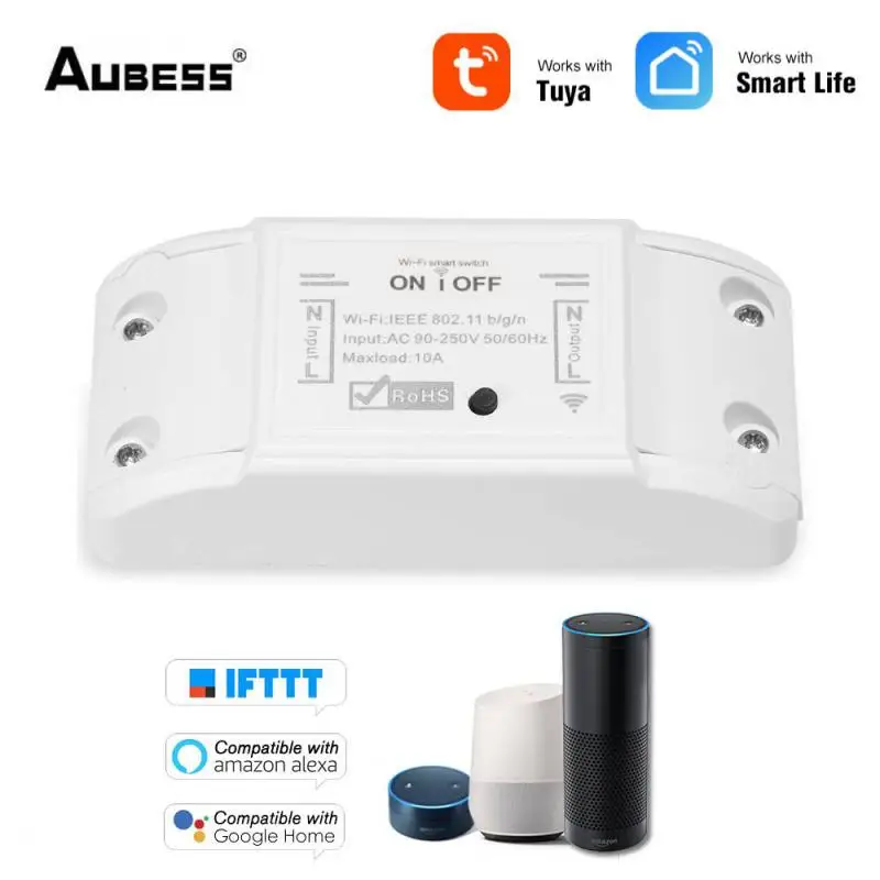 

Умный выключатель Tuya с поддержкой Wi-Fi, 10 А/2200 Вт