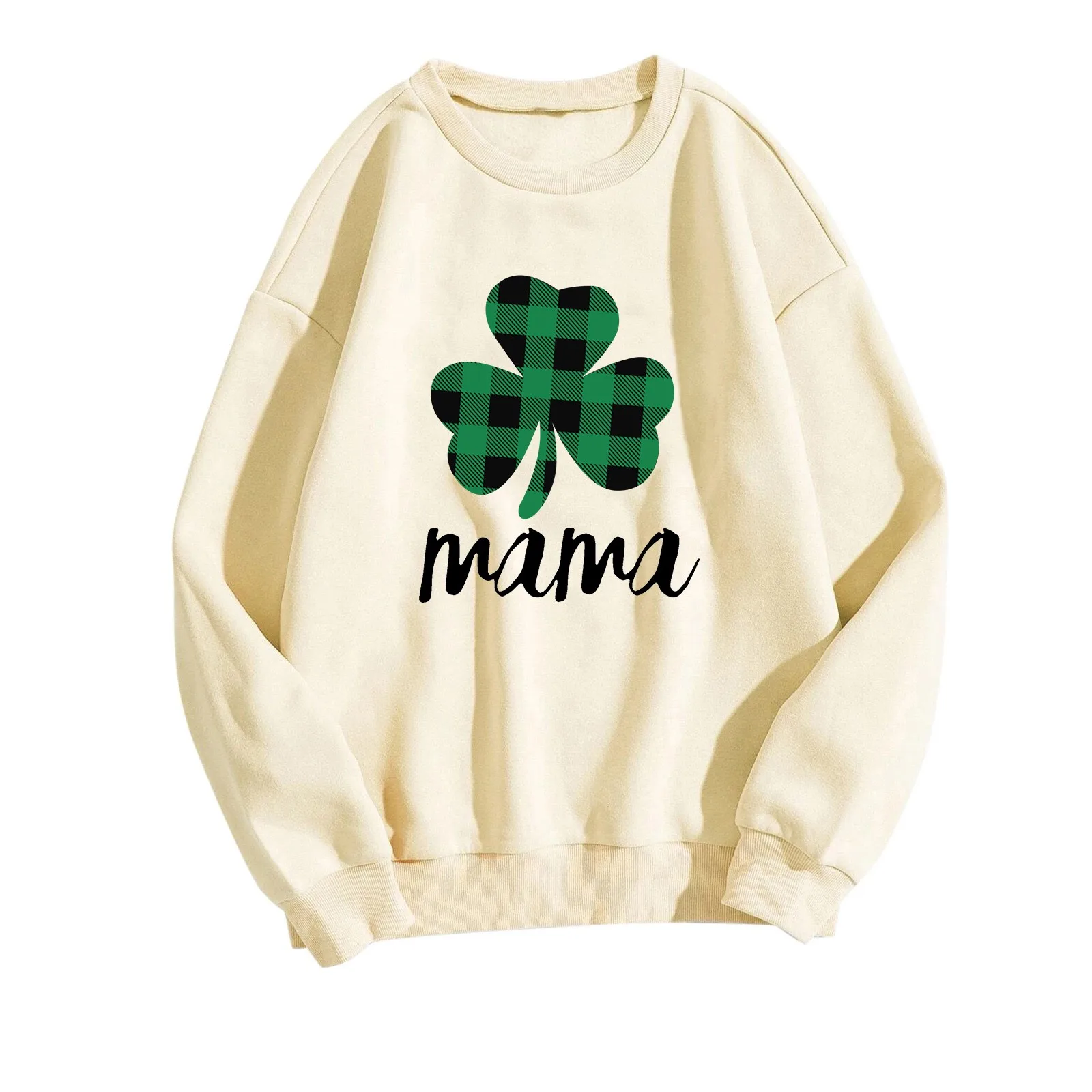 

Womens Athletic Hoodies Pullover St Patricks Day Womens Casual Long Sleeve Crew Neck Letter Printed Pullover Ladies Sweat Shirt