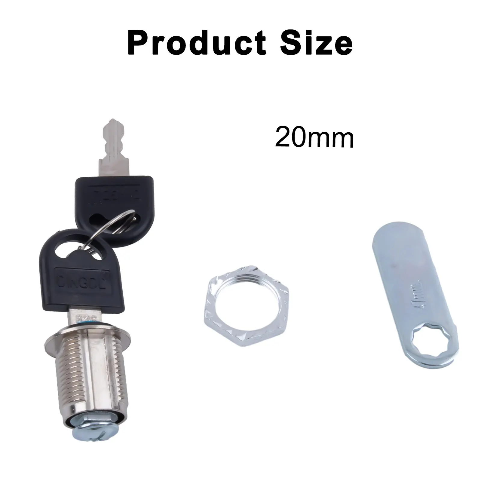 Замок ящика шкафа с одним отверстием и ключами из цинкового сплава 16 мм/20 мм/25 мм/30