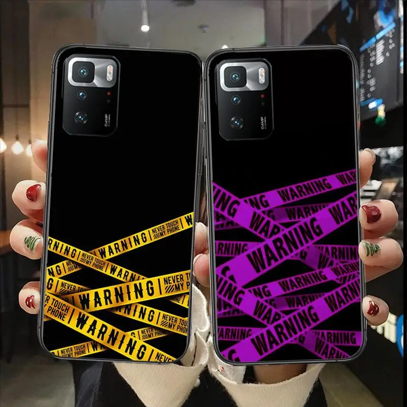

Warning Phone case For Redmi Note 4 5a 5 6 7pro 7 8 8pro 8t 9 pro max 9s 9t 10 10pro Phone cover soft