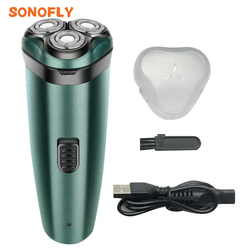 SONOFLY Electric Shaver Rechargeable Razor 3D Floating Blade Sideburns Knife 2h Large Capacity Battery USB Face Shaving TX-02 enlarge
