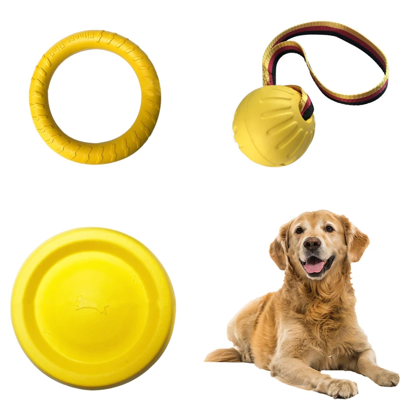 

Dog Toys Pet Flying Disk Training Ring Puller EVA Resistant Bite Pet Floating Interactive Dog Puppy Chew Game Toy Pet Supplies