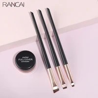 rancai 3pcs eye make up cosmetic tools flat eyebrow eyeliner brush professional angled eyes brow pincel maquiagem makeup brushes