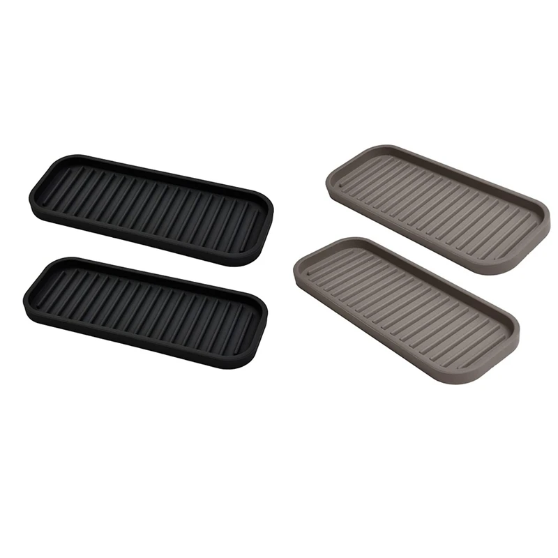 

2 Pieces of Silicone Sponge Holder Kitchen Sink Storage Rack Tray Plate Soap Dispenser Scrub Spoon Holder
