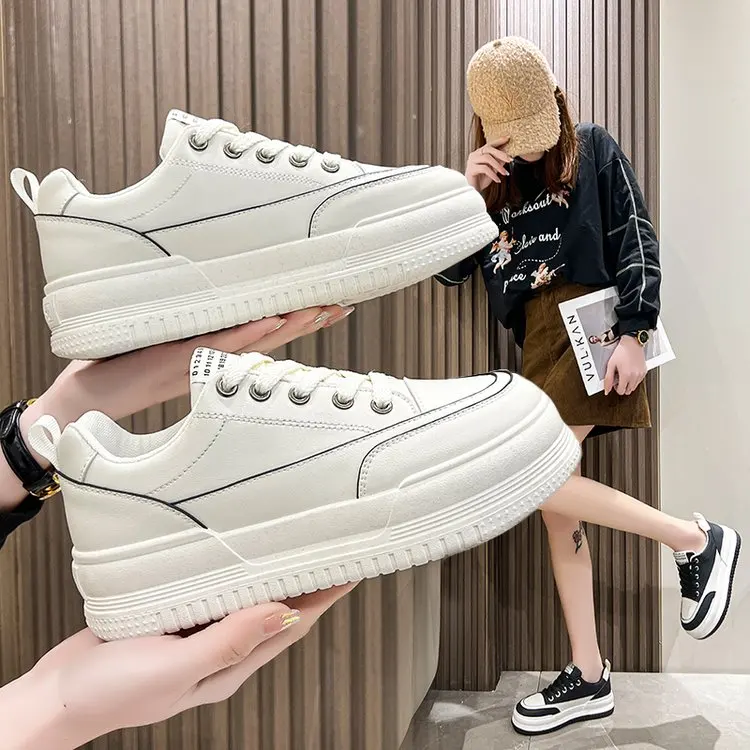 Spring 2023 new single shoe women's shoes rubber round toe cross lace microfiber flats