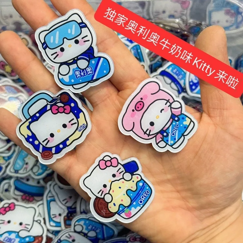 Sanrio Hello Kitty 2 см акриловый лист DIY брелок подвеска аксессуары ручной работы