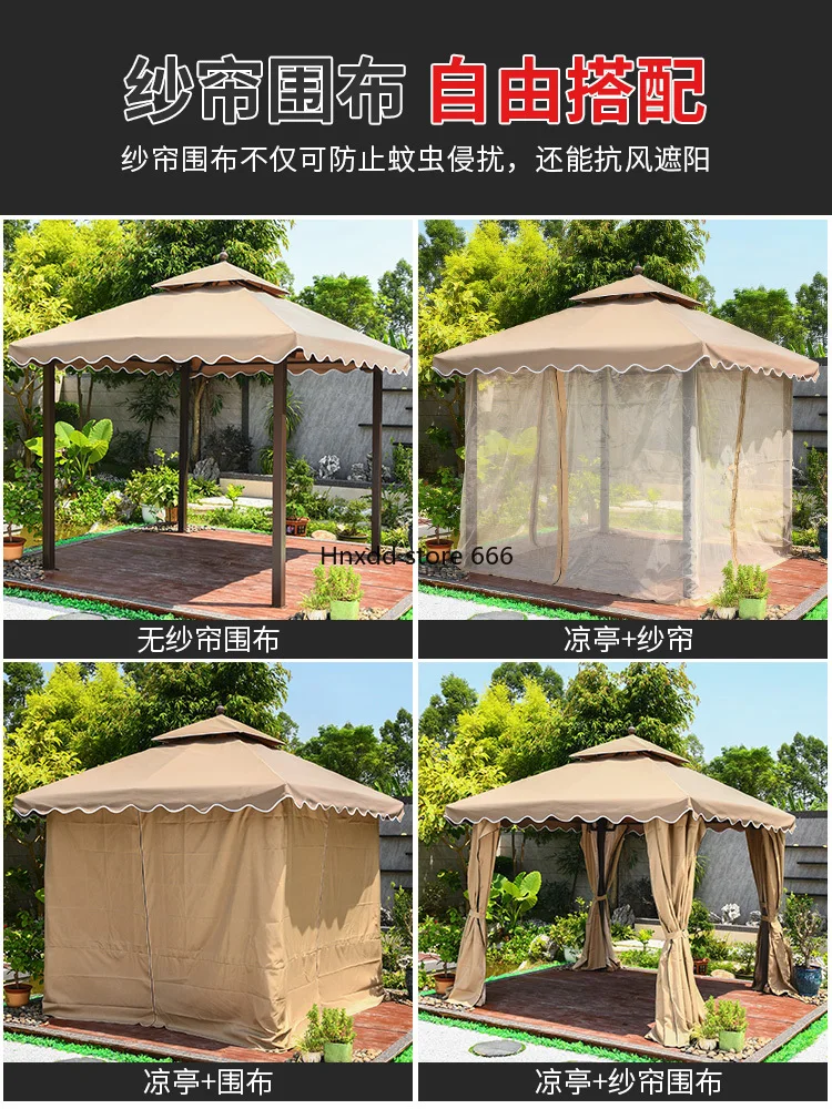 Навес для двора сада освещения павильон с четырьмя углами