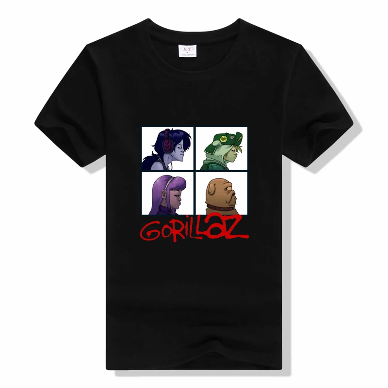 Модные мужские футболки с музыкальной группой Gorillaz Crazy Demon Days из чистого хлопка