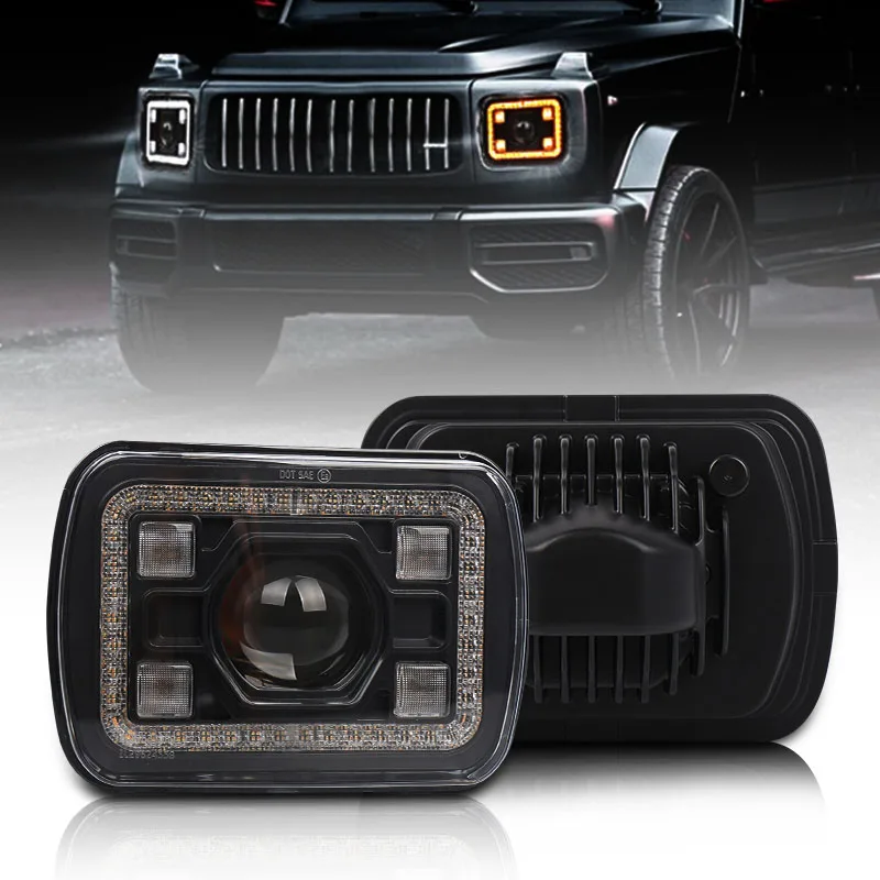 

5X7 Inch Square Led Headlight 50W Auto Lighting System For Car Headlight