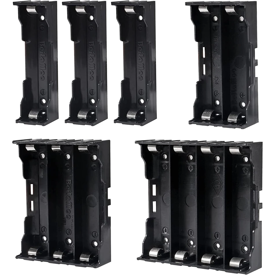

18650 battery holders ABS 18650 Power Bank Cases 1X 2X 3X 4X 18650 battery box 1 2 3 4 Slot Batteries Container With Hard Pin