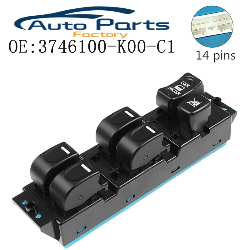 

New Front Left Driver Side Window Lifter Switch For Great Wall Hover CUV Haval H5 3746100-K00-C1 3746100K00C1
