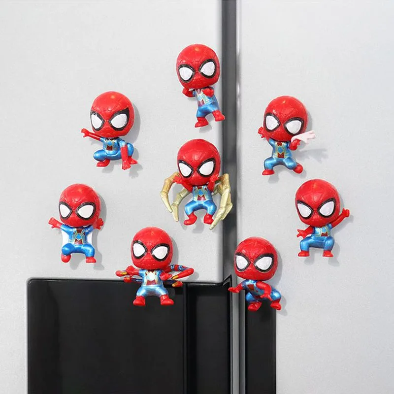 Магнитные наклейки на холодильник в виде Человека-паука 3D Мультяшные аниме доски