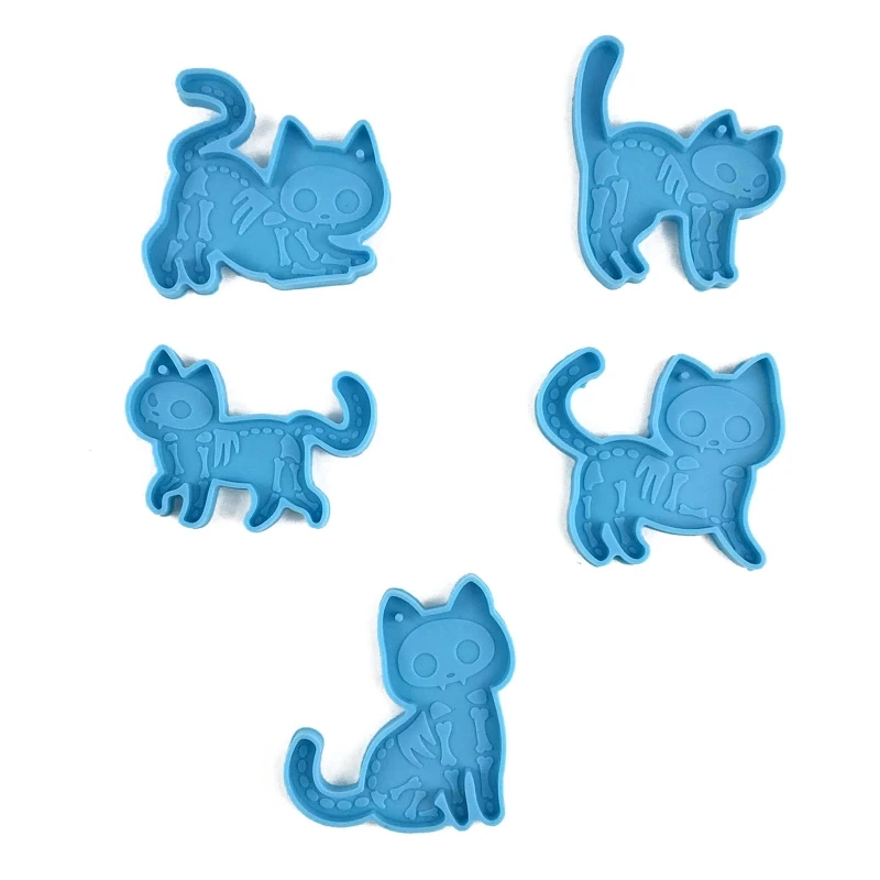 

Cartoon for Cat Epoxy Resin Molds Keychain Pendant Molds with Hole Animal Pendan