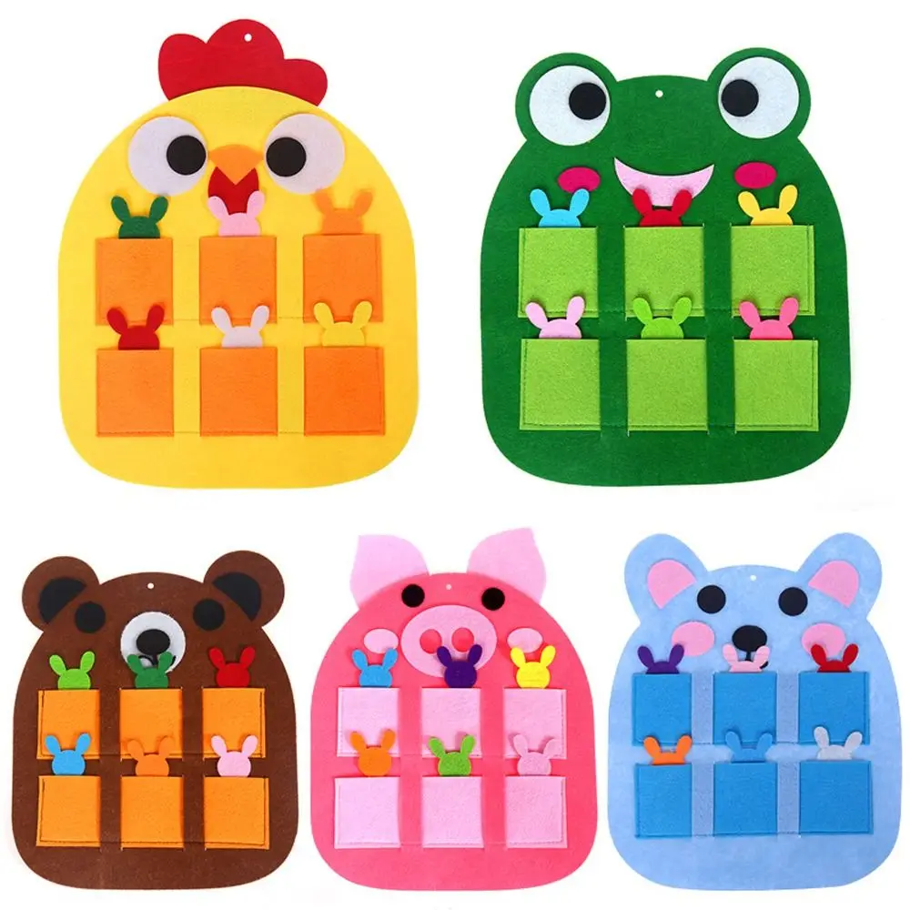 

Animals Morning Check Bag Teaching Aids Non-woven Fabric Kindergarten Teaching Tools Attendance Record Brain Development Game