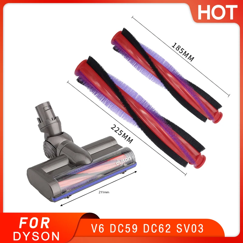 

185mm/225mm Brush Bar Roller Bar for Dyson V6 DC59 DC62 SV03 SV073 Series Vacuum Cleaner Parts Accessories