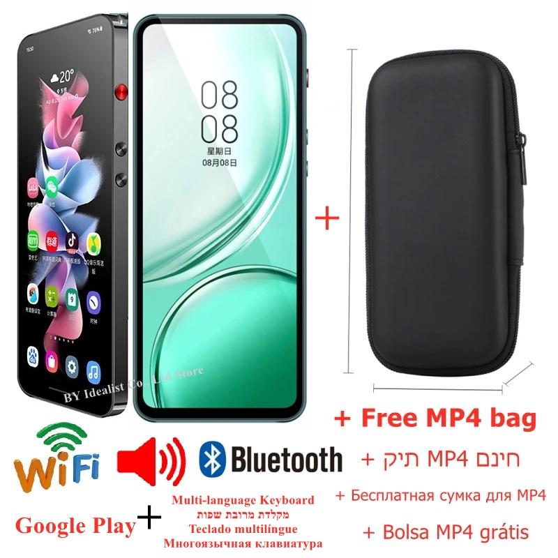 Многоязычный Android Mp4 плеер Google Play Wifi MP4 16 Гб Сенсорный экран видео Bluetooth Mp3