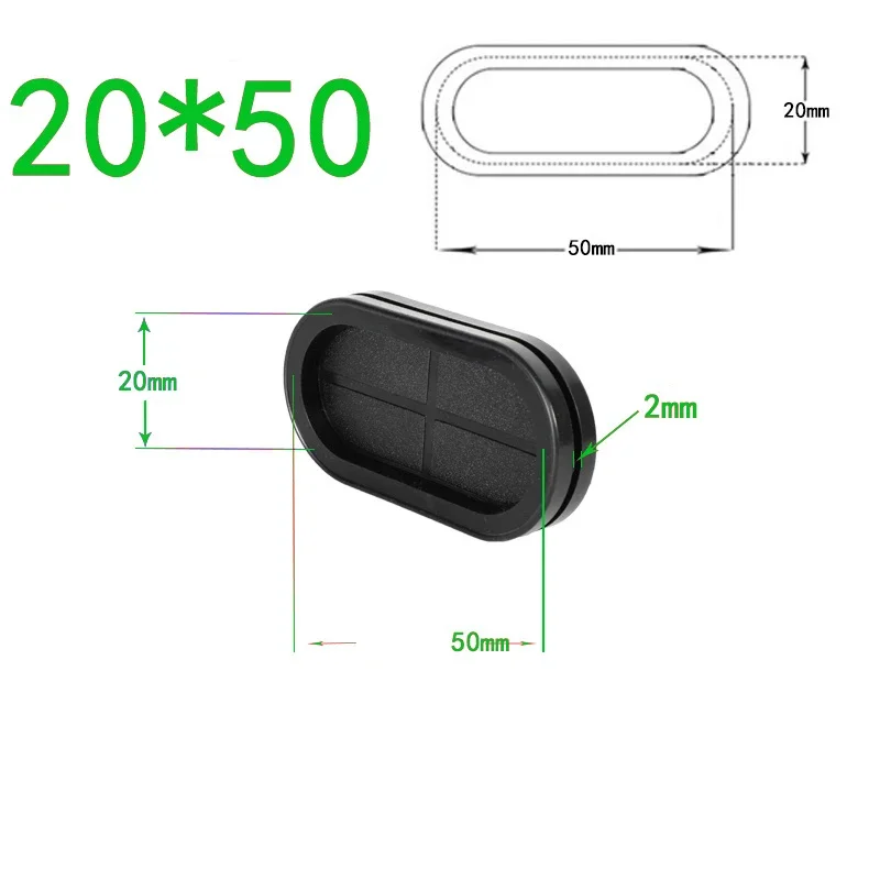 

Двухсторонняя резиновая втулка для проводки Goobette 13x27 20x35 20x44... 60x90 мм черная