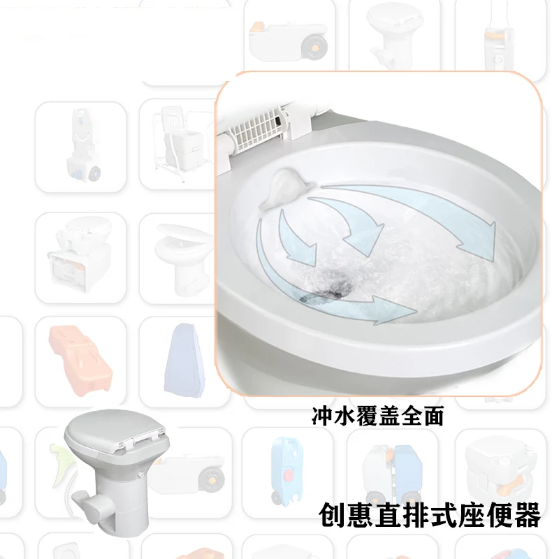 Экологически чистый водосберегающий туалет для автофургона с прямым рядом