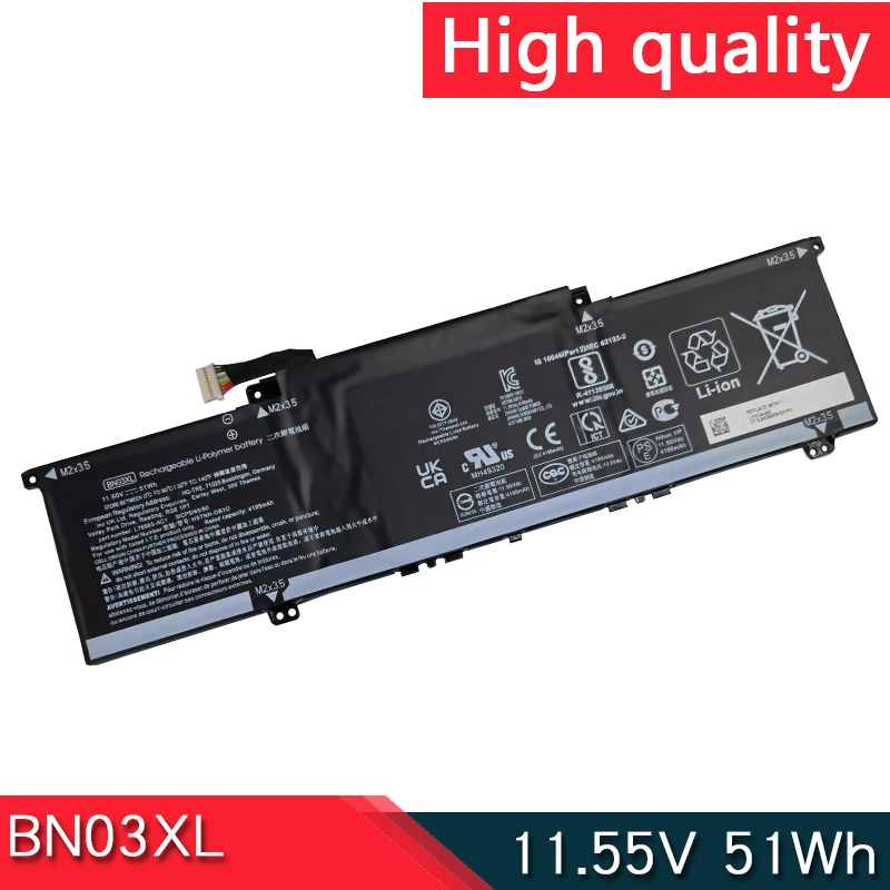Новый аккумулятор для ноутбука BN03XL 11 55 В 51 Втч HP Envy x360 13-ay00001nd TPN-C145 TPN-C147 15m-ee0013dx