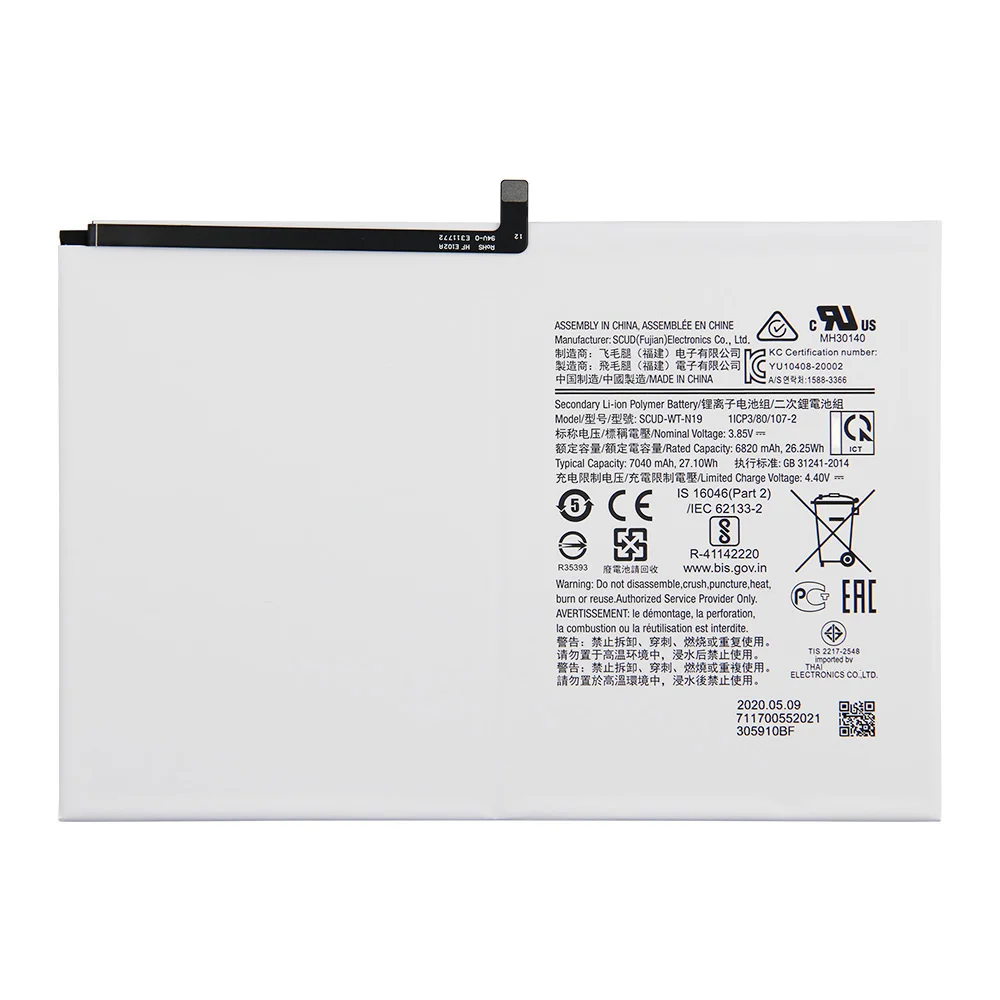 Original Replacement Battery SCUD-WT-N19 For Samsung Galaxy Tab A7 T500 T505C Tablet Battery 7040mAh