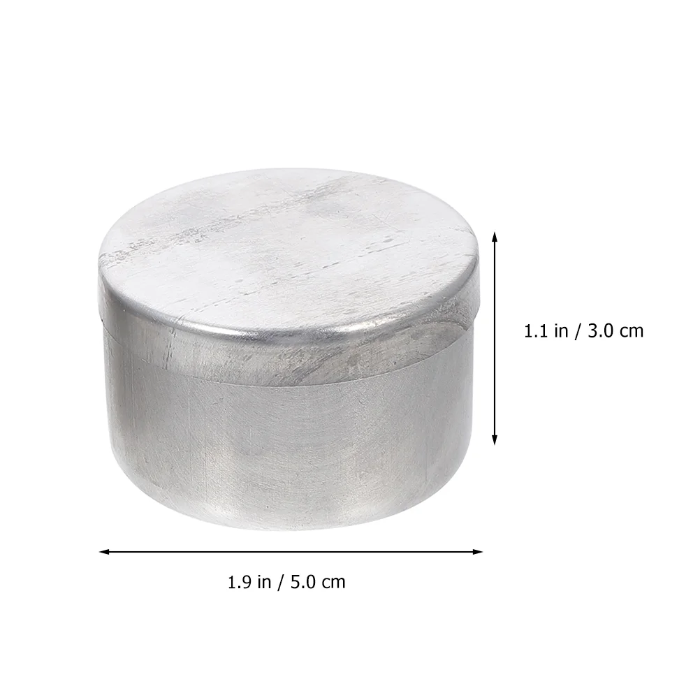

2 Pcs Aluminum Weighing Box Tin Canisters Lids Metal Round Container Laboratory Holder