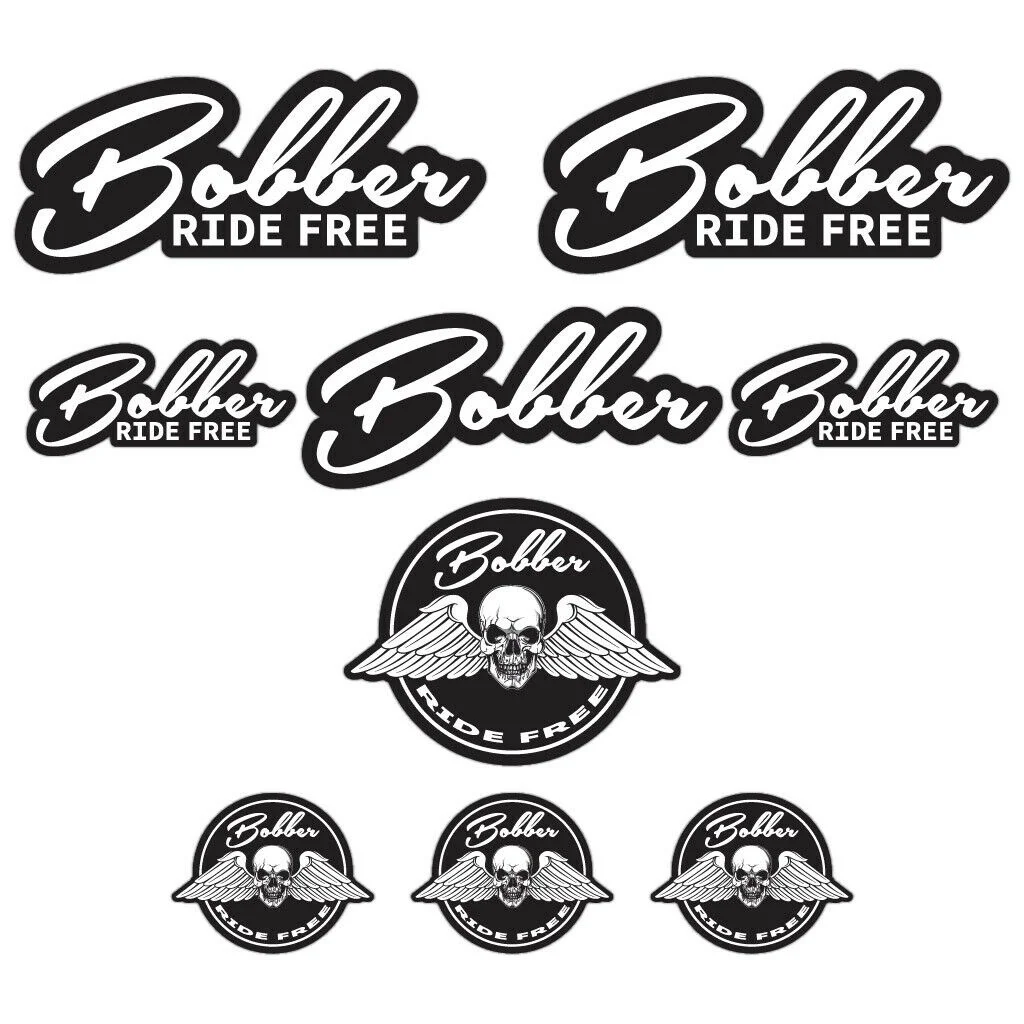

For 1Set Bobber A4 Sticker Set Motorbike Motorcycle Biker Decals BW 644